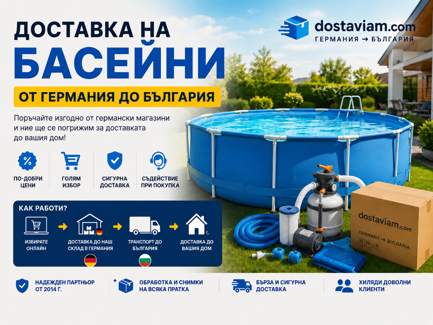 Доставка на басейни от Германия до България – как да поръчате изгодно и безопасно